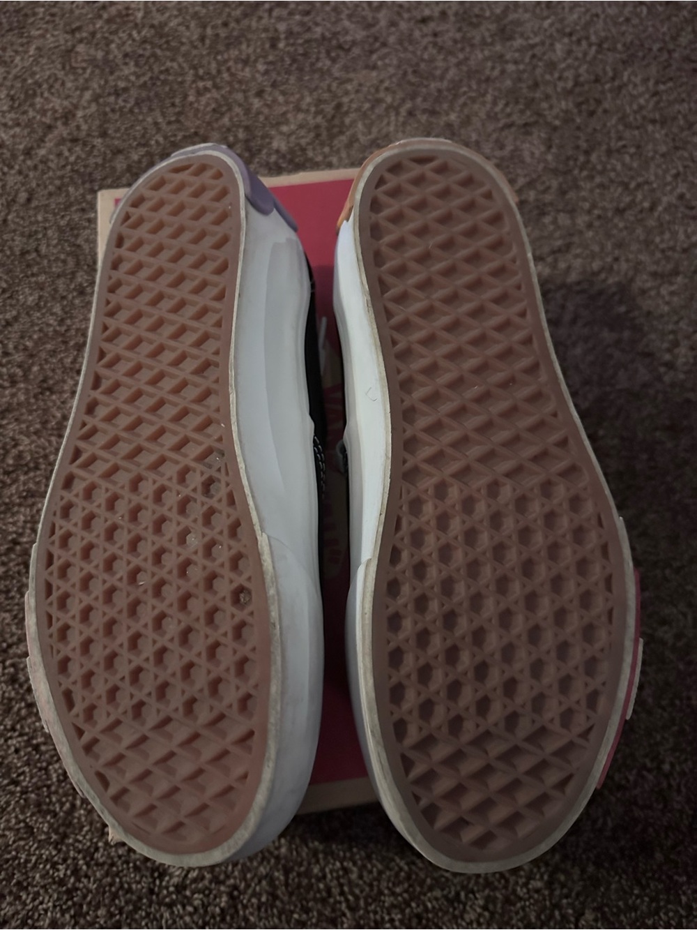 Vans Black Sneakers with Pink, Purple & Orange Flower Accents - Picture 4 of 5
